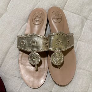 Jack Rogers gold sandals